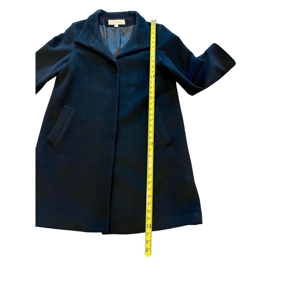 Vintage Liz Claiborne Black Cashmere Wool Blend Flared Coat Sz 8 Oversized Look - Picture 14 of 16